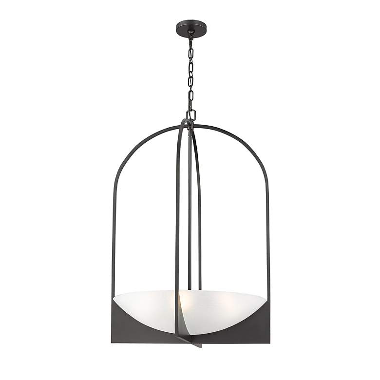 Image 5 Devon by Z-Lite Matte Black 6 Light Chandelier more views