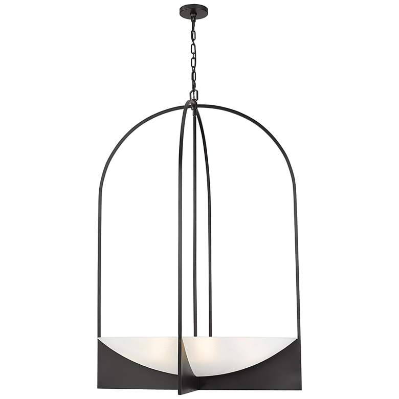 Image 1 Devon by Z-Lite Matte Black 8 Light Chandelier