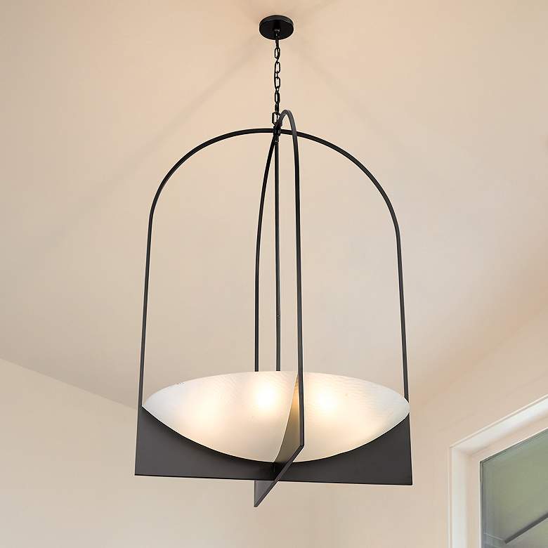 Image 1 Devon by Z-Lite Matte Black 8 Light Chandelier