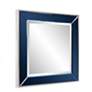 4_Devon Stainless Steel and Blue 24" Square Wall Mirror more views