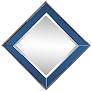 5_Devon Stainless Steel and Blue 24" Square Wall Mirror more views