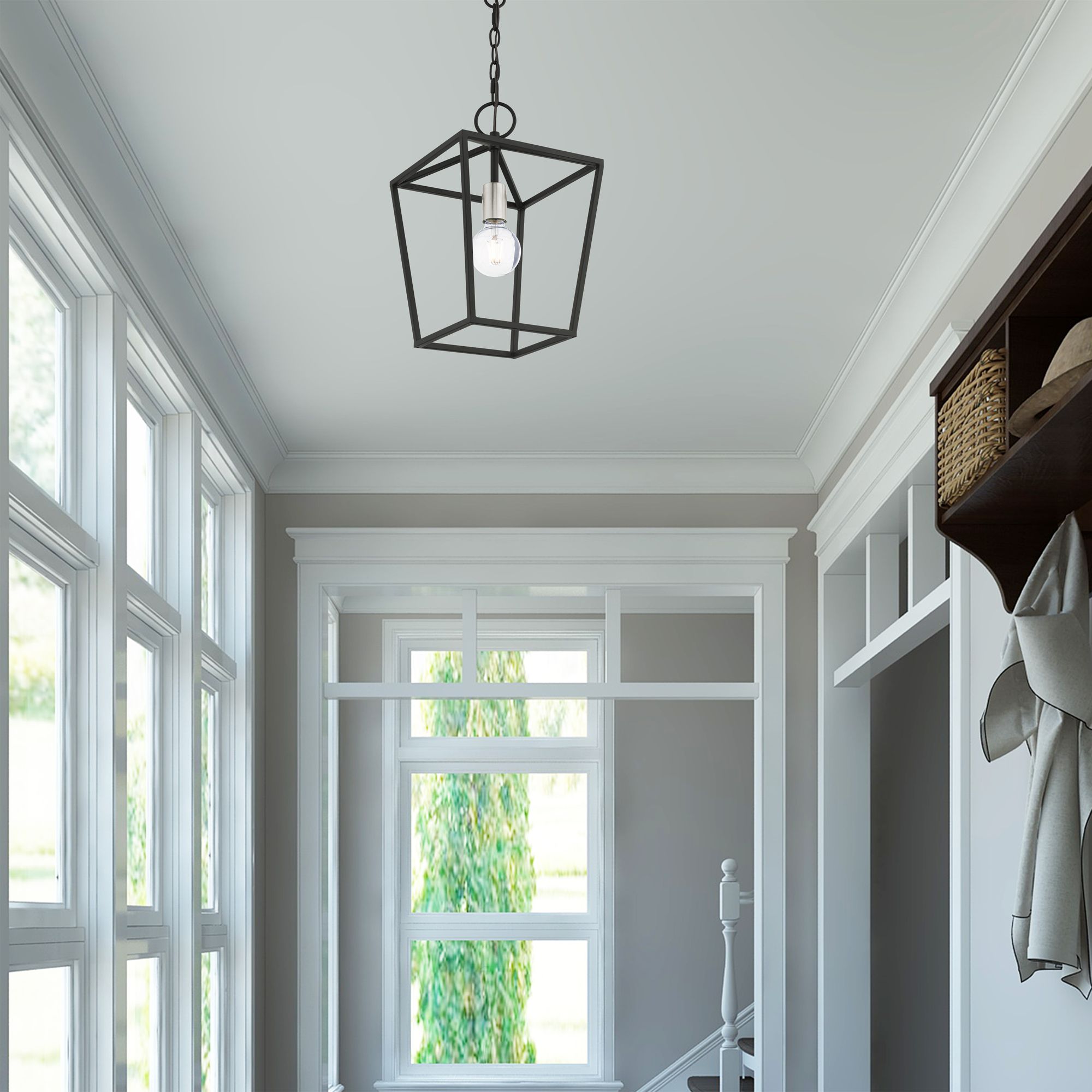 Devone 1 Light Black Convertible Lantern