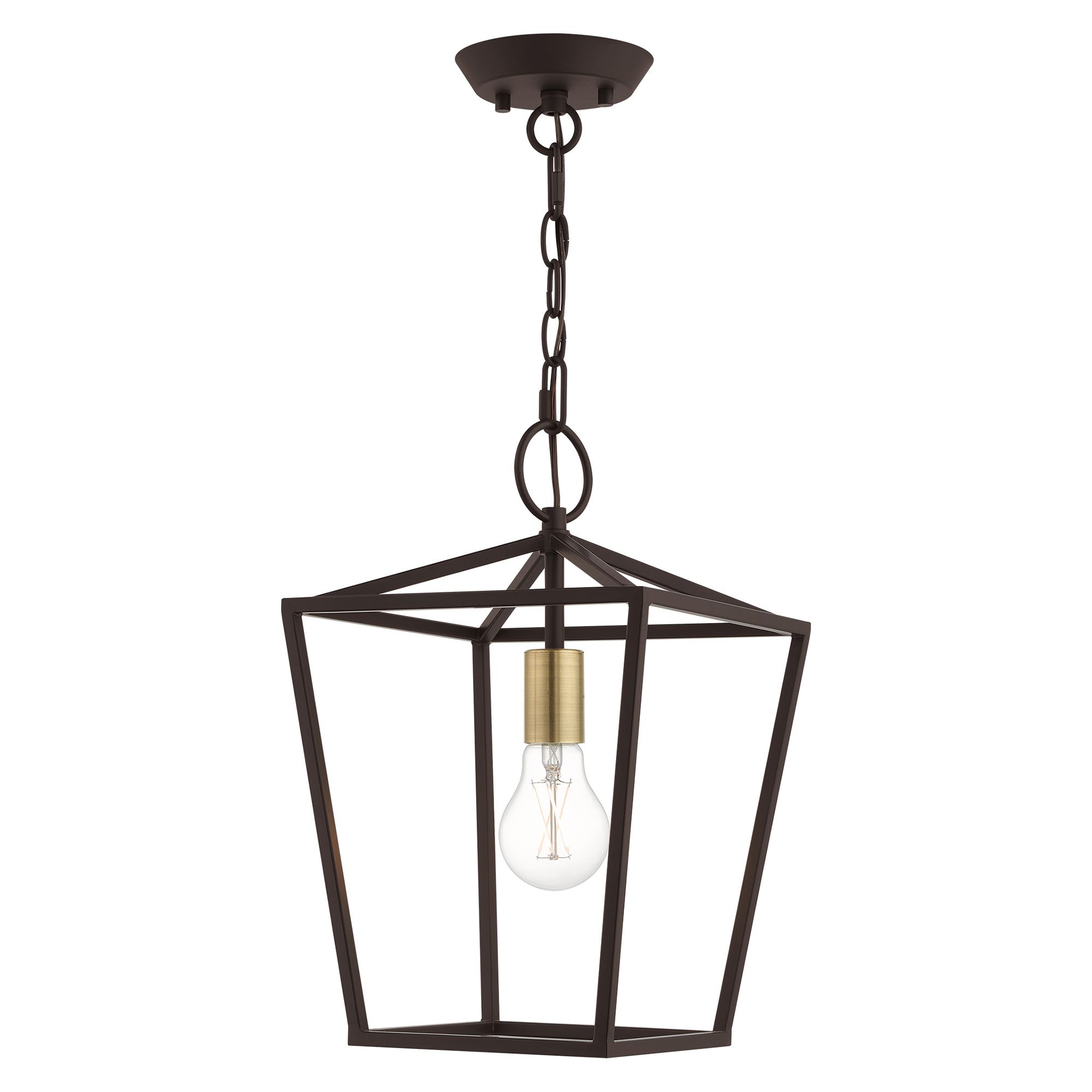 Devone 1 Light Bronze Convertible Lantern