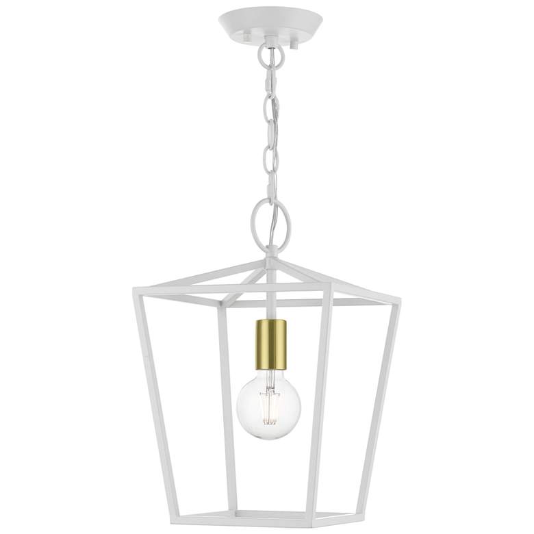 Image 1 Devone 1 Light White Convertible Lantern