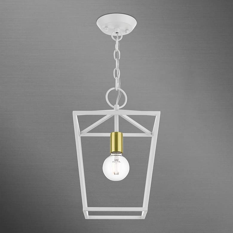 Image 3 Devone 1 Light White Convertible Lantern more views