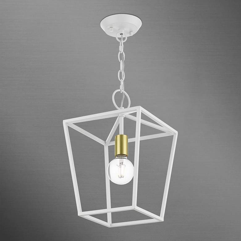 Image 4 Devone 1 Light White Convertible Lantern more views
