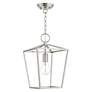 Devone 10" Wide Brushed Nickel Geometric Mini Pendant