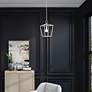 Devone 10" Wide Brushed Nickel Geometric Mini Pendant