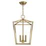 7_Devone 12 1/2" Wide Antique Brass 3-Light Pendant more views