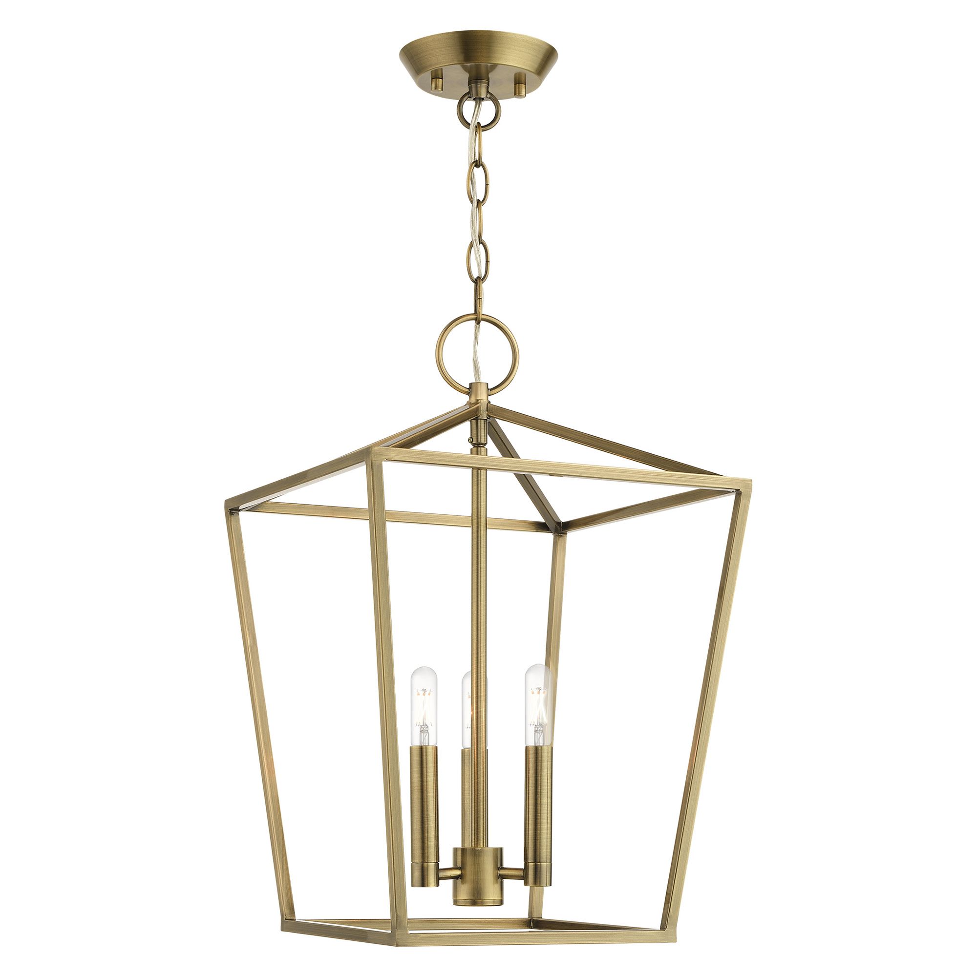 Devone 12 1/2" Wide Antique Brass 3-Light Pendant