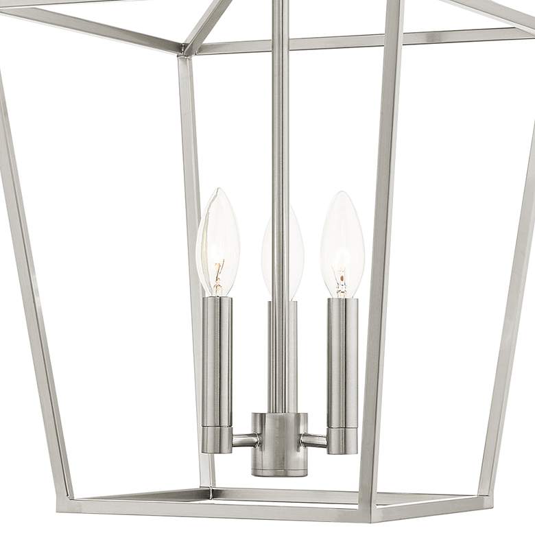 Image 4 Devone 12 1/2"W Brushed Nickel 2-Light Outdoor Hanging Light more views