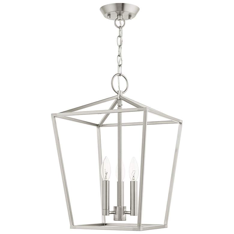 Image 5 Devone 12 1/2"W Brushed Nickel 2-Light Outdoor Hanging Light more views