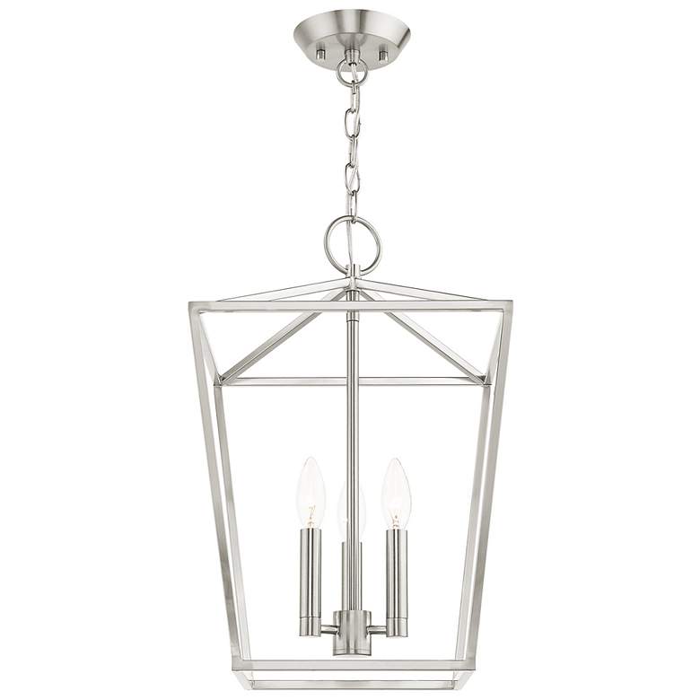 Image 6 Devone 12 1/2"W Brushed Nickel 2-Light Outdoor Hanging Light more views