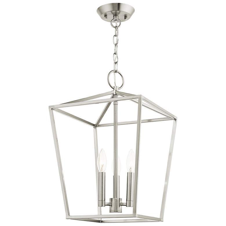Image 7 Devone 12 1/2"W Brushed Nickel 2-Light Outdoor Hanging Light more views