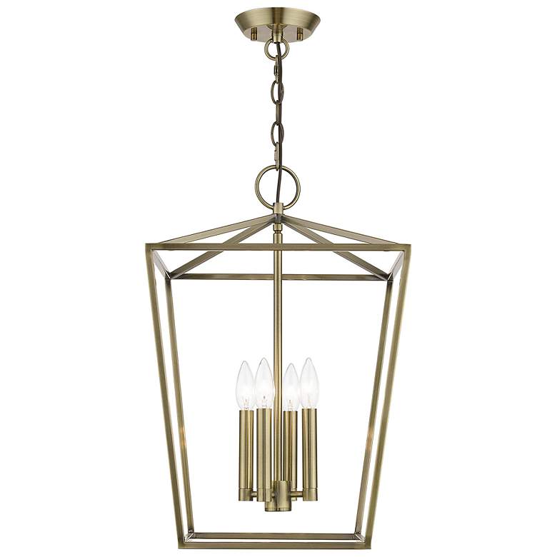 Image 7 Devone 4 Light Antique Brass Chandelier more views