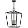 Devone 4 Light Black Chandelier with Brushed Nickel Accents