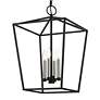 4_Devone 4 Light Black Chandelier with Brushed Nickel Accents more views