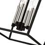 7_Devone 4 Light Black Chandelier with Brushed Nickel Accents more views