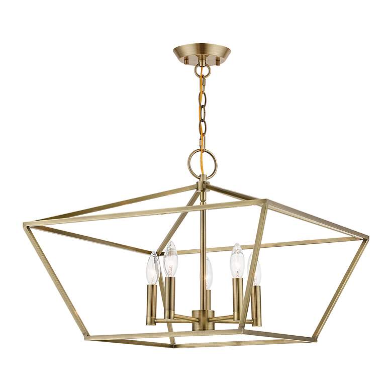 Image 3 Devone 5 Light Antique Brass Chandelier more views
