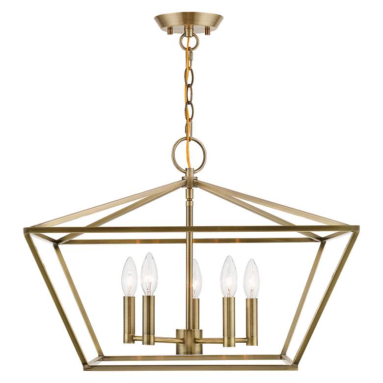 Image 5 Devone 5 Light Antique Brass Chandelier more views