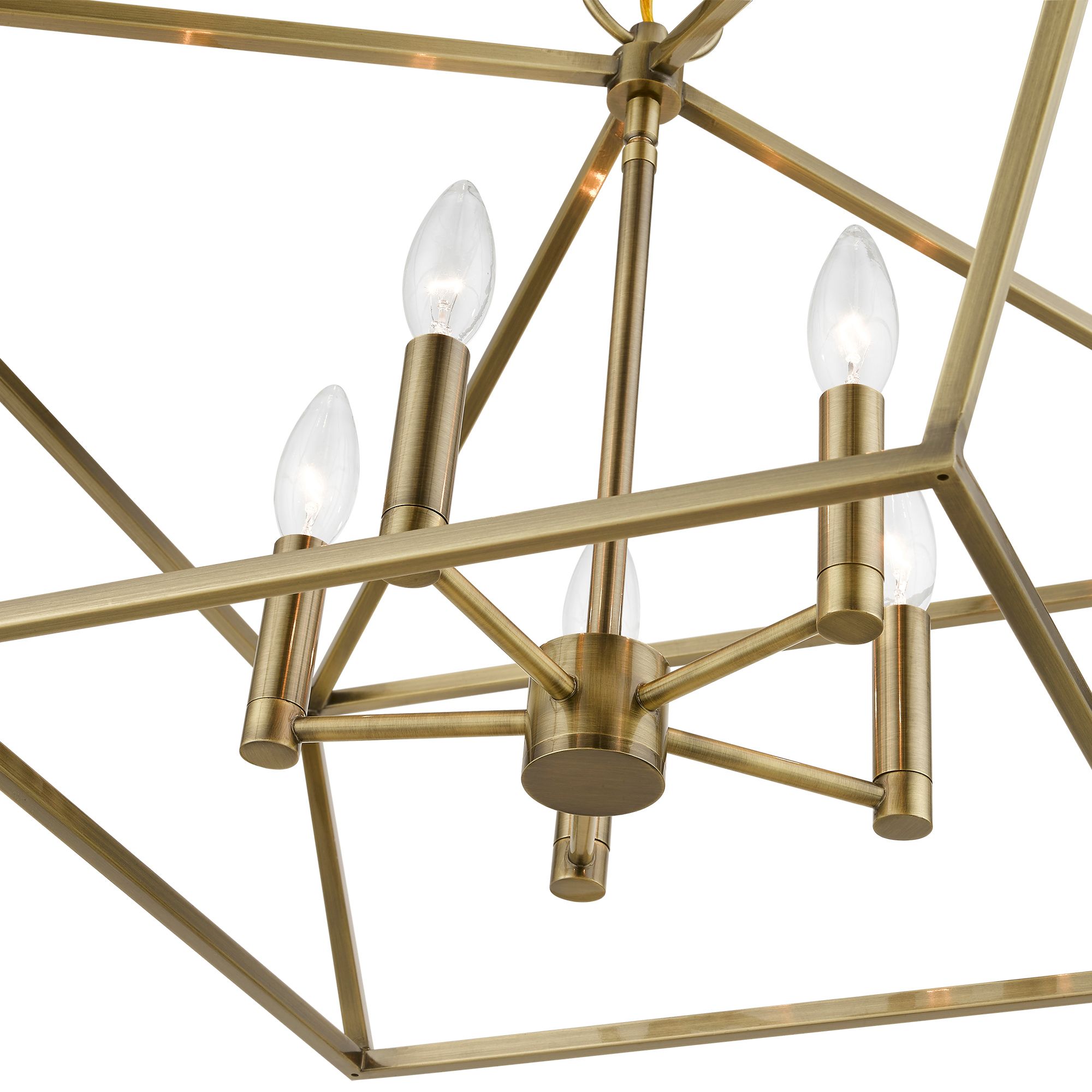 Devone 5 Light Antique Brass Chandelier