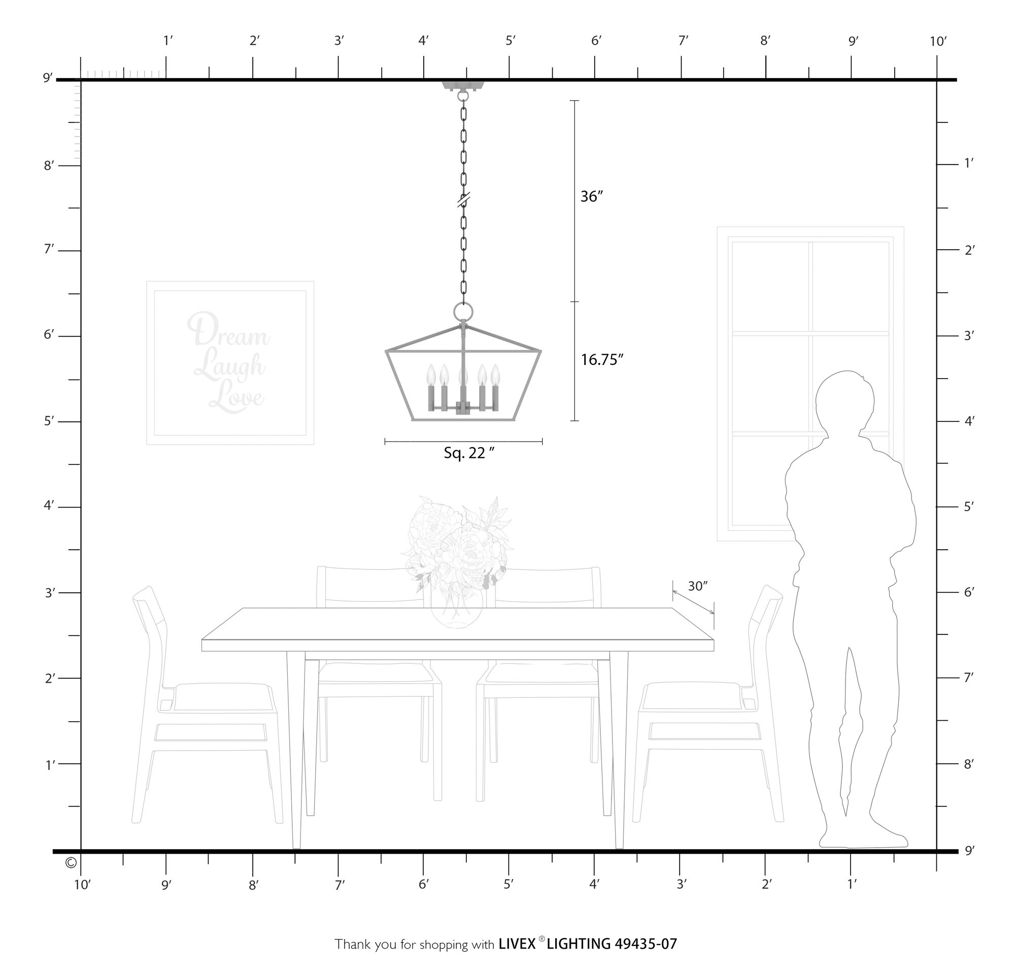 Devone 5 Light Bronze Chandelier with Antique Brass Accents