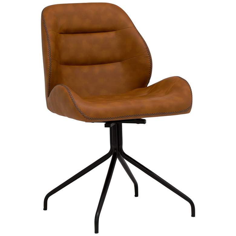 Image 3 Devonport Antique Copper Faux Leather Swivel Office Chair
