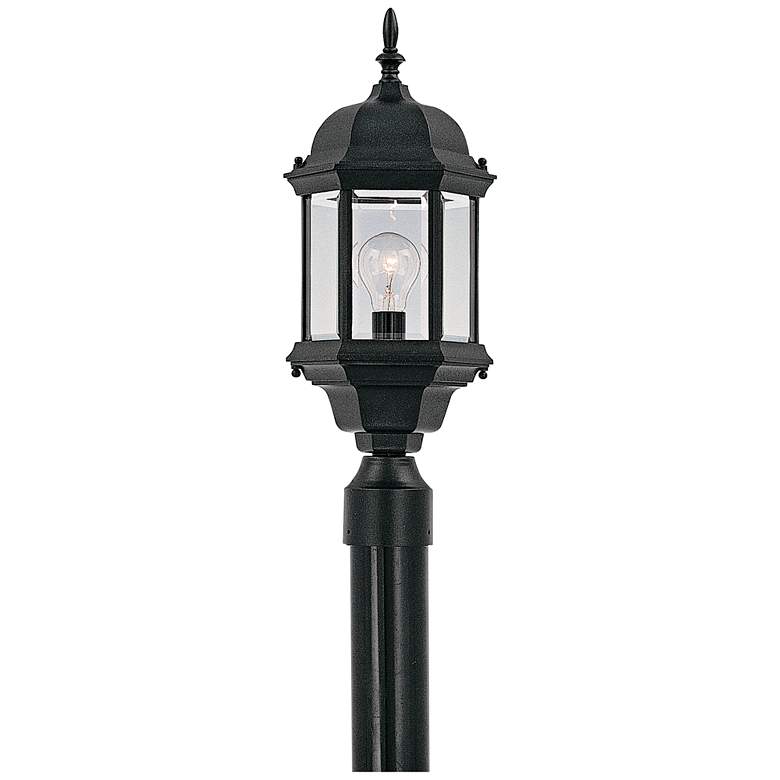 Image 1 Devonshire 20" High Clear Glass Black Outdoor Post Light