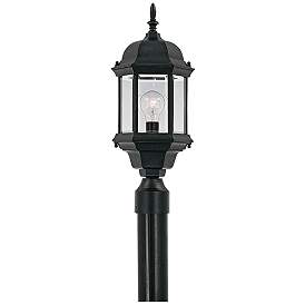 Image1 of Devonshire 20" High Clear Glass Black Outdoor Post Light