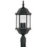 Devonshire 23 1/2"H Clear Glass Black Outdoor Post Light