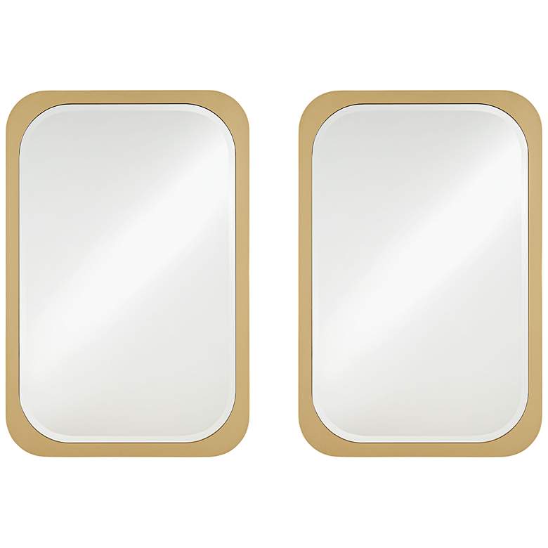 Image 2 Devonshire Gold 28" x 42" Rectangular Wall Mirrors Set of 2