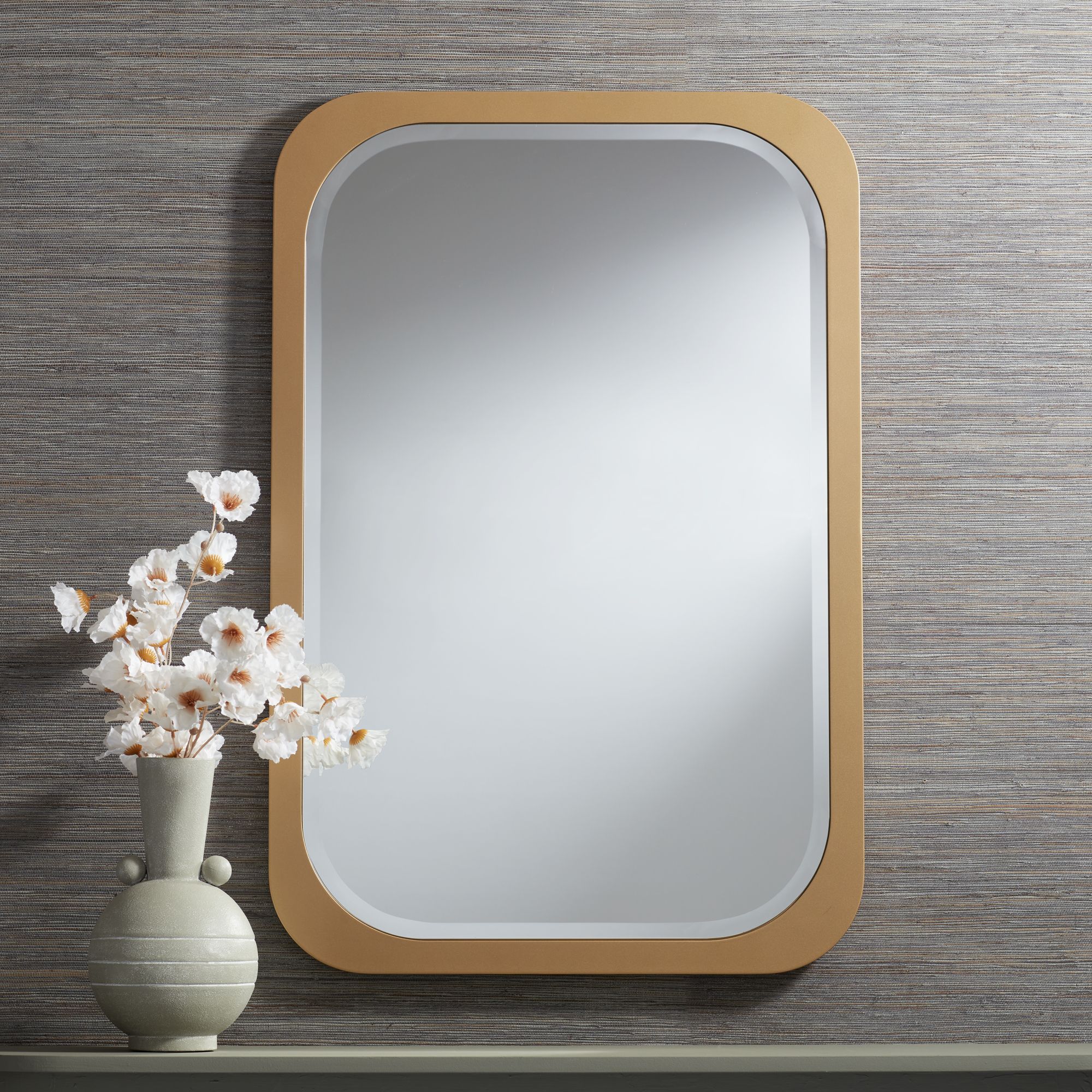 Devonshire Gold 28" x 42" Rectangular Wall Mirrors Set of 2 in scene