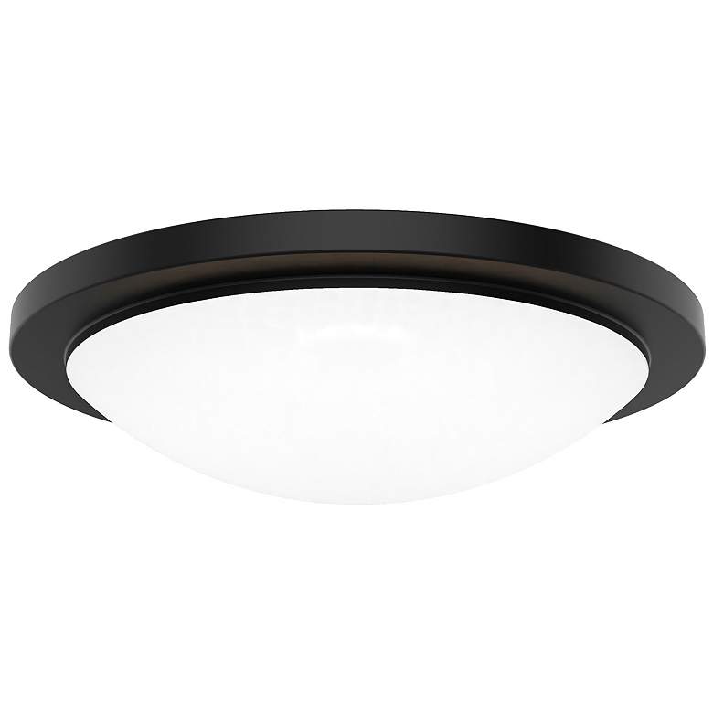 Image 1 Dew 4.25"H x 18"W 1-Light Flush Mount in Black