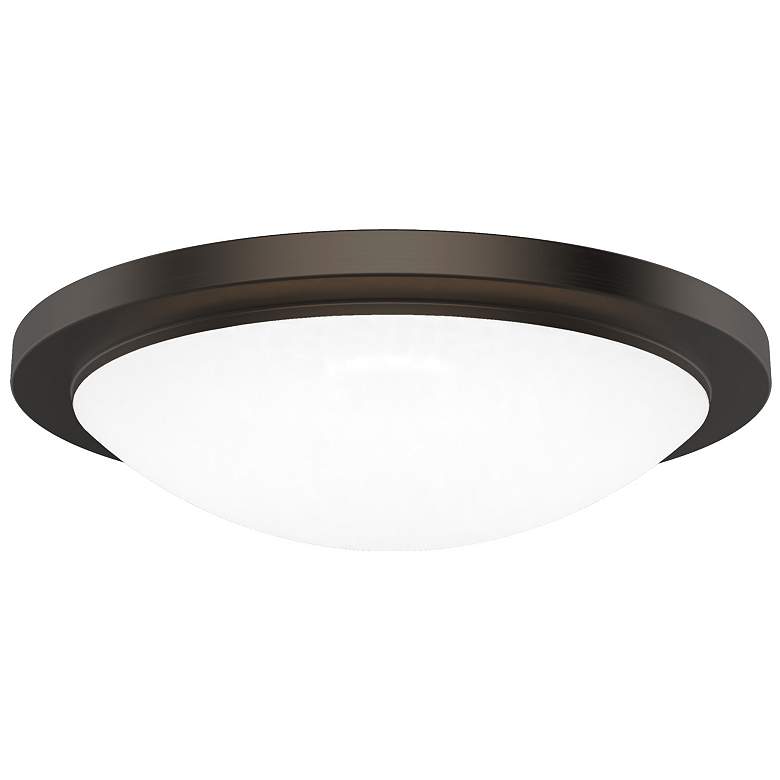 Image 1 Dew 4.25"H x 18"W 1-Light Flush Mount in Bronze