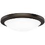 1_Dew 4.25"H x 18"W 1-Light Flush Mount in Bronze