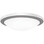 1_Dew 4.25"H x 18"W 1-Light Flush Mount in White