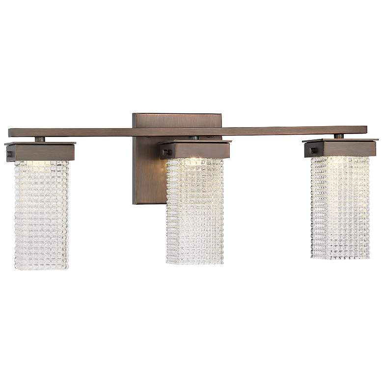 Image 1 Dewberry Lane 19 3/4" Wide 3-Light Dark Bronze LED Bath Light