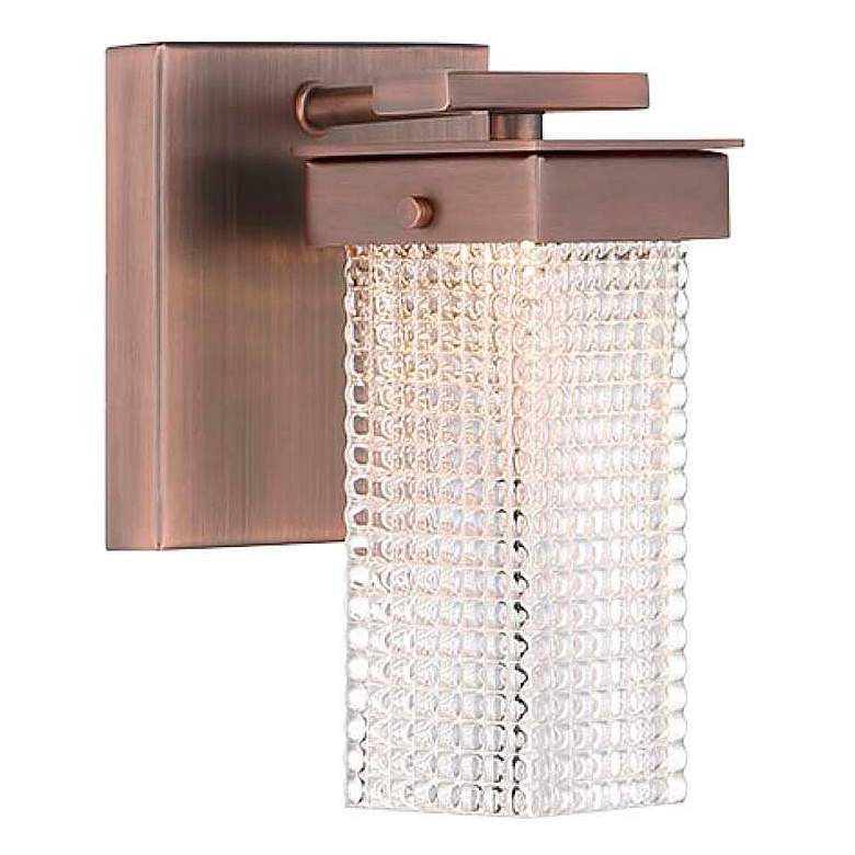 Image 1 Dewberry Lane 7 1/2 inch High Dark Bronze LED Bath Light