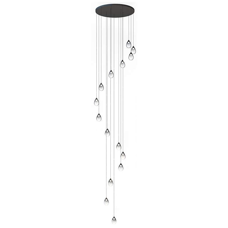 Image 1 Dewdrop 15-Light LED Pendant Black
