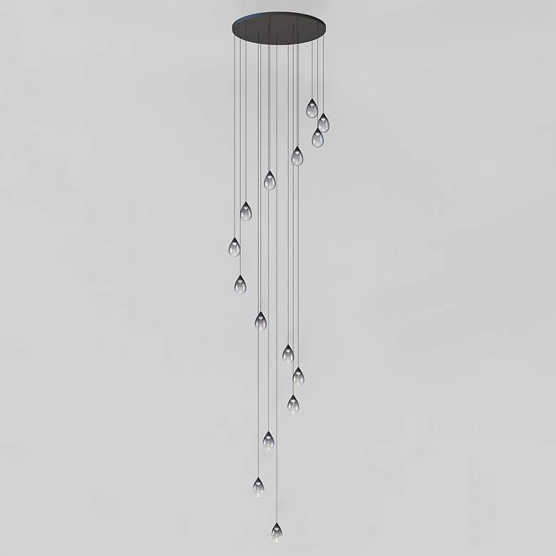 Image 3 Dewdrop 15-Light LED Pendant Black more views