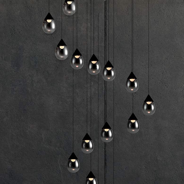 Image 5 Dewdrop 15-Light LED Pendant Black more views