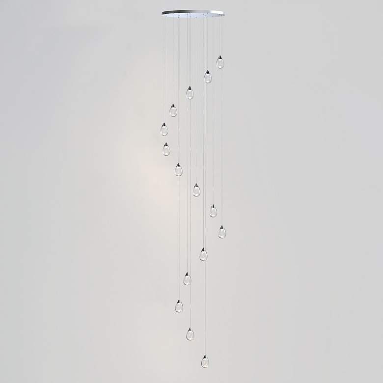 Image 4 Dewdrop 15-Light LED Pendant Polished Chrome more views