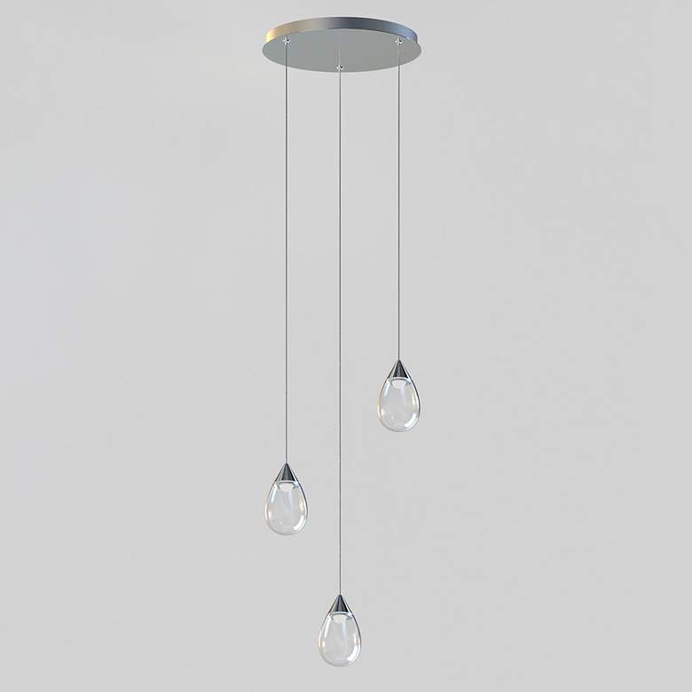 Image 4 Dewdrop 3-Light LED Pendant Polished Chrome more views