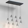 1_Dewdrop 30 1/2" Wide Black LED Multi-Light Linear Pendant