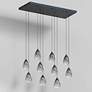 3_Dewdrop 30 1/2" Wide Black LED Multi-Light Linear Pendant more views