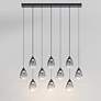 4_Dewdrop 30 1/2" Wide Black LED Multi-Light Linear Pendant more views