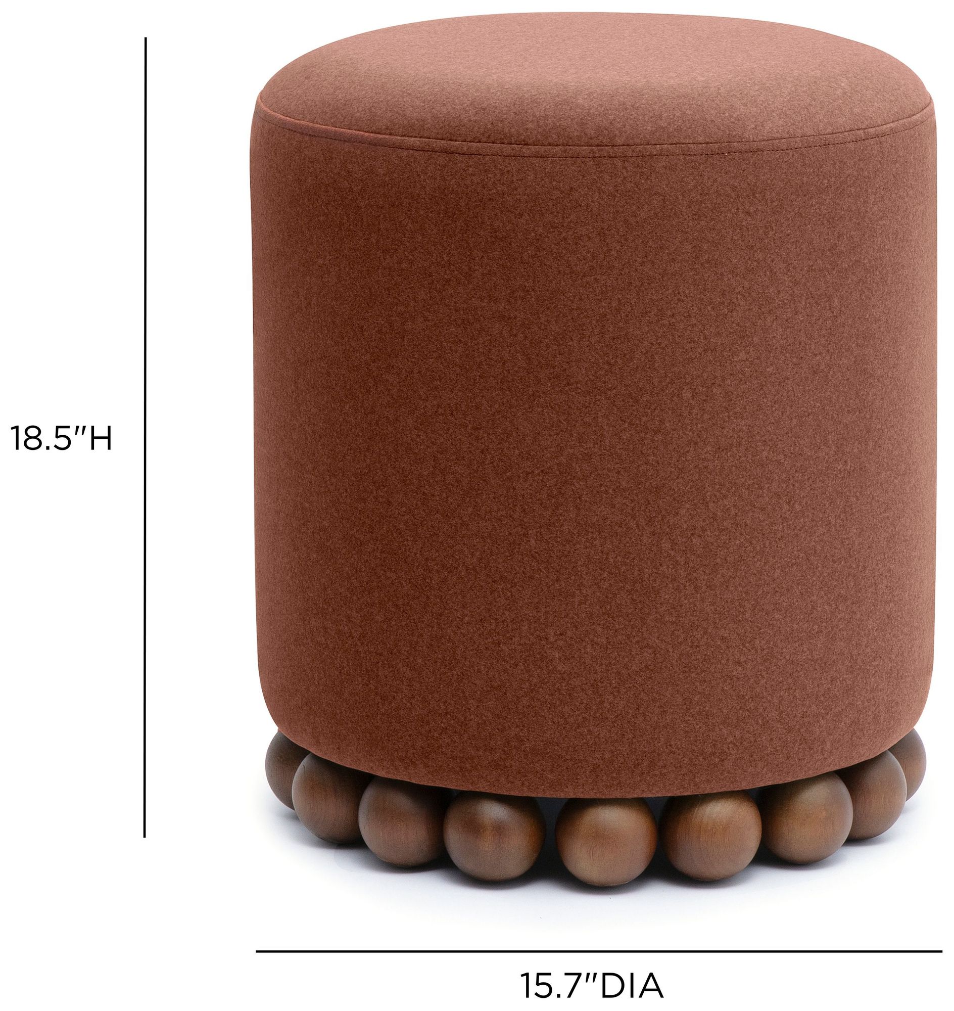 Image 5 Dex Bronze Performance Vegan Mohair Ottoman more views