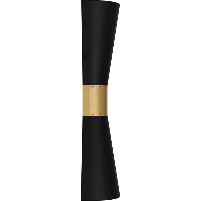 Image 4 Dexter 19" High Matte Black and Gold LED Outdoor Wall Light more views
