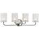 Dexter 25 1/4"W 4-Light Satin Nickel Bath Light