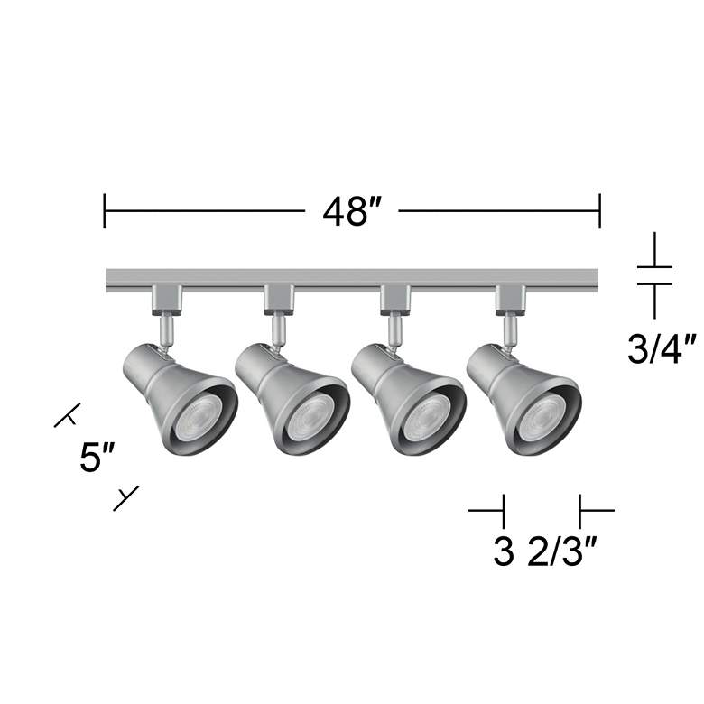Image 4 Dexter 4-Light Satin Nickel LED Floating Canopy Pro-Track® Kit more views